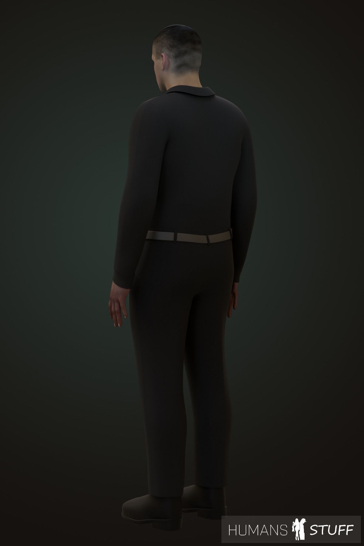 Vladimir man in his underwear Low-poly 3D model_9