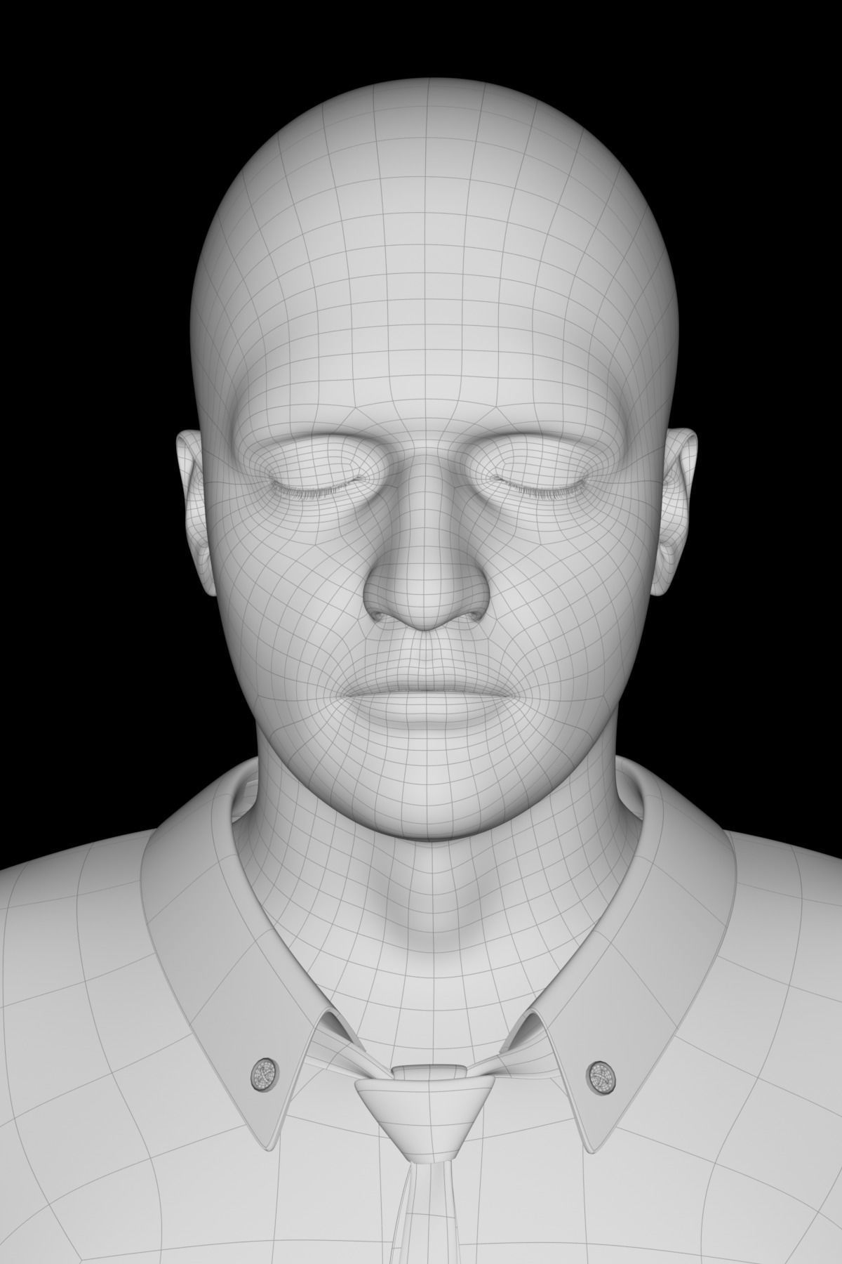 Vladimir man in his underwear Low-poly 3D model_17