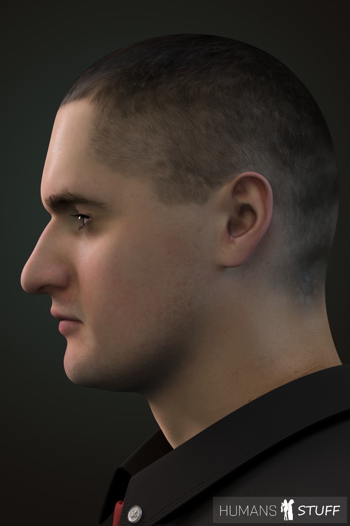 Vladimir man in his underwear Low-poly 3D model_1