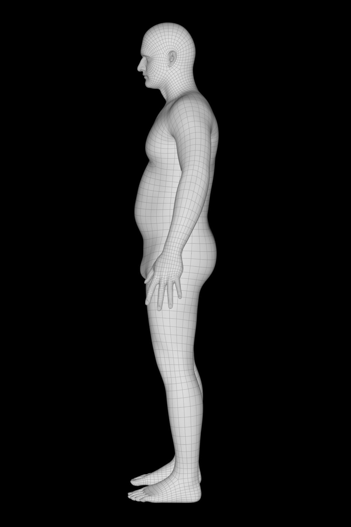 Vladimir man in his underwear Low-poly 3D model_27