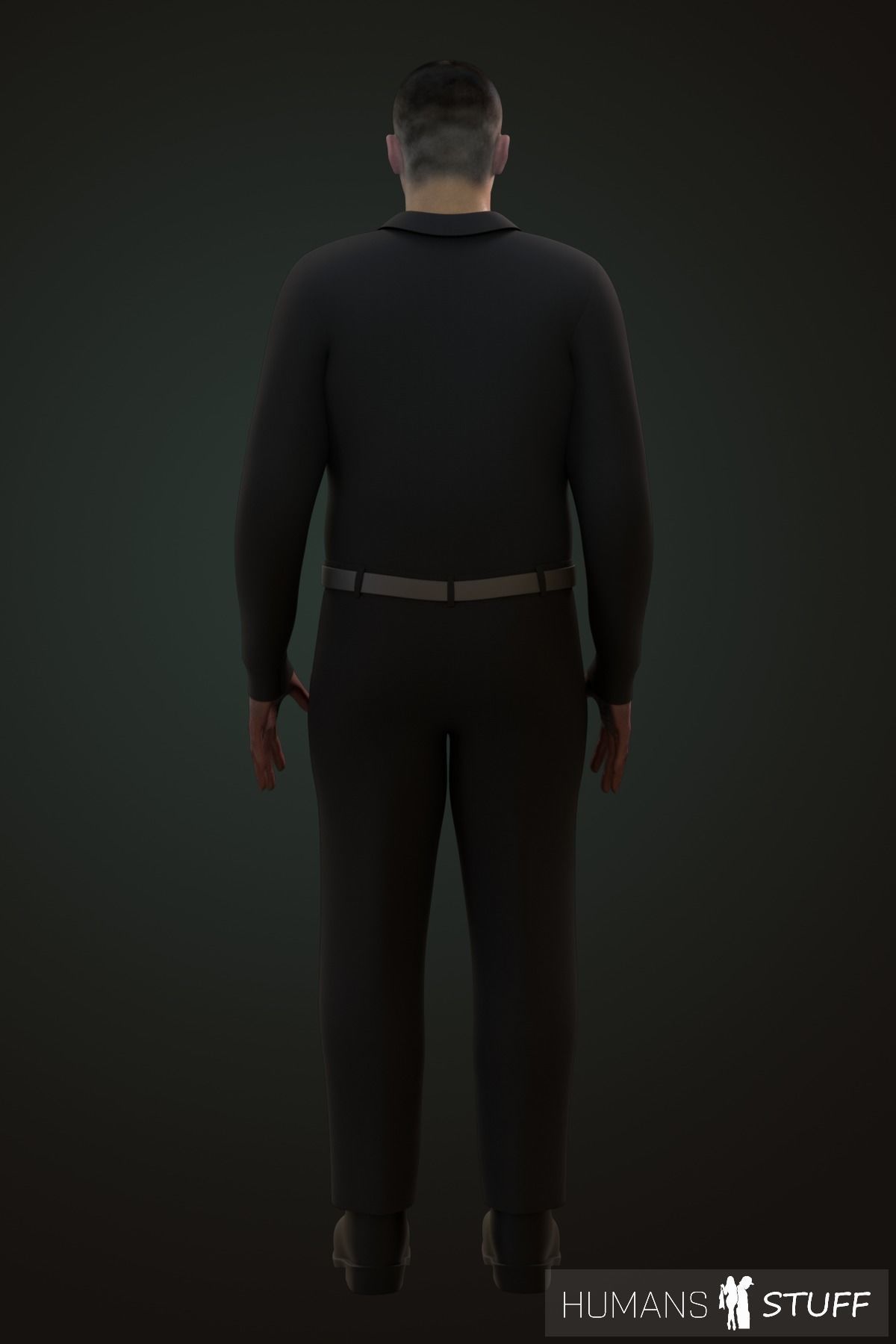 Vladimir man in his underwear Low-poly 3D model_10