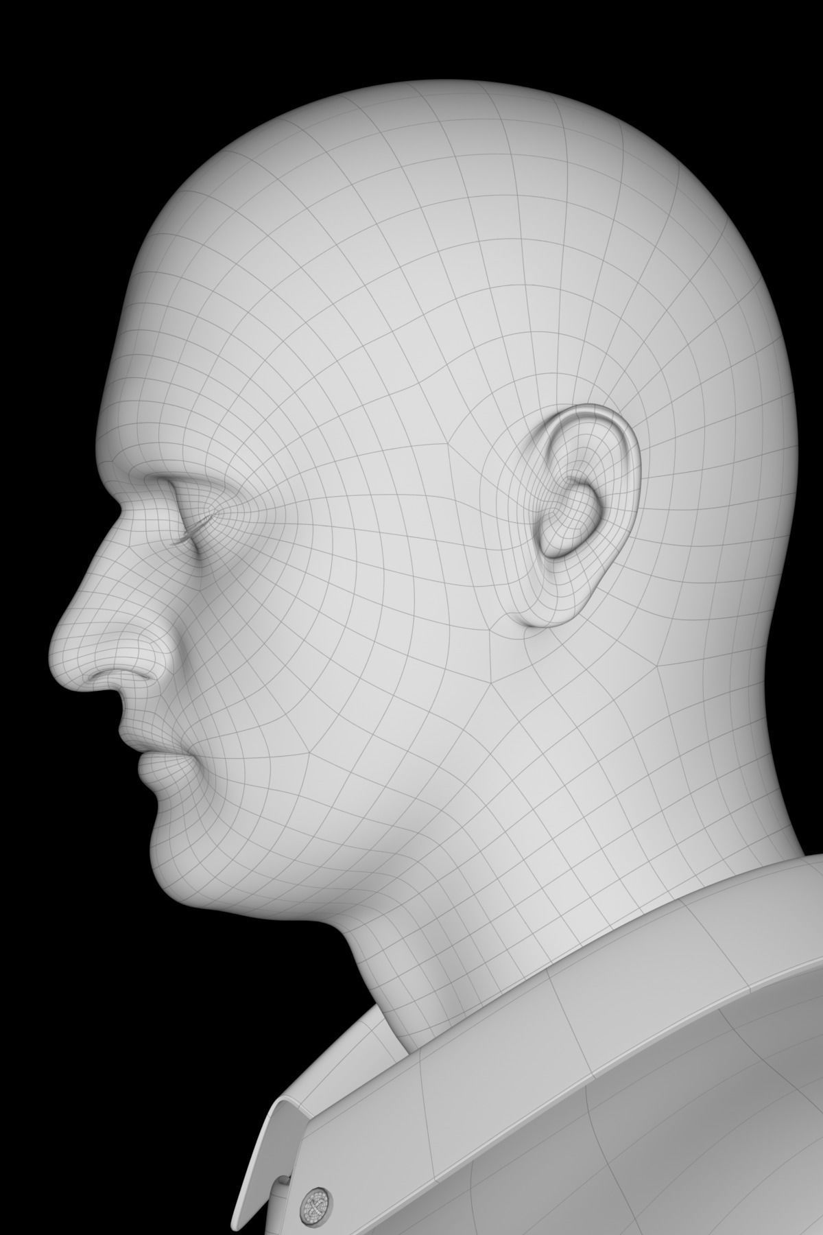 Vladimir man in his underwear Low-poly 3D model_19