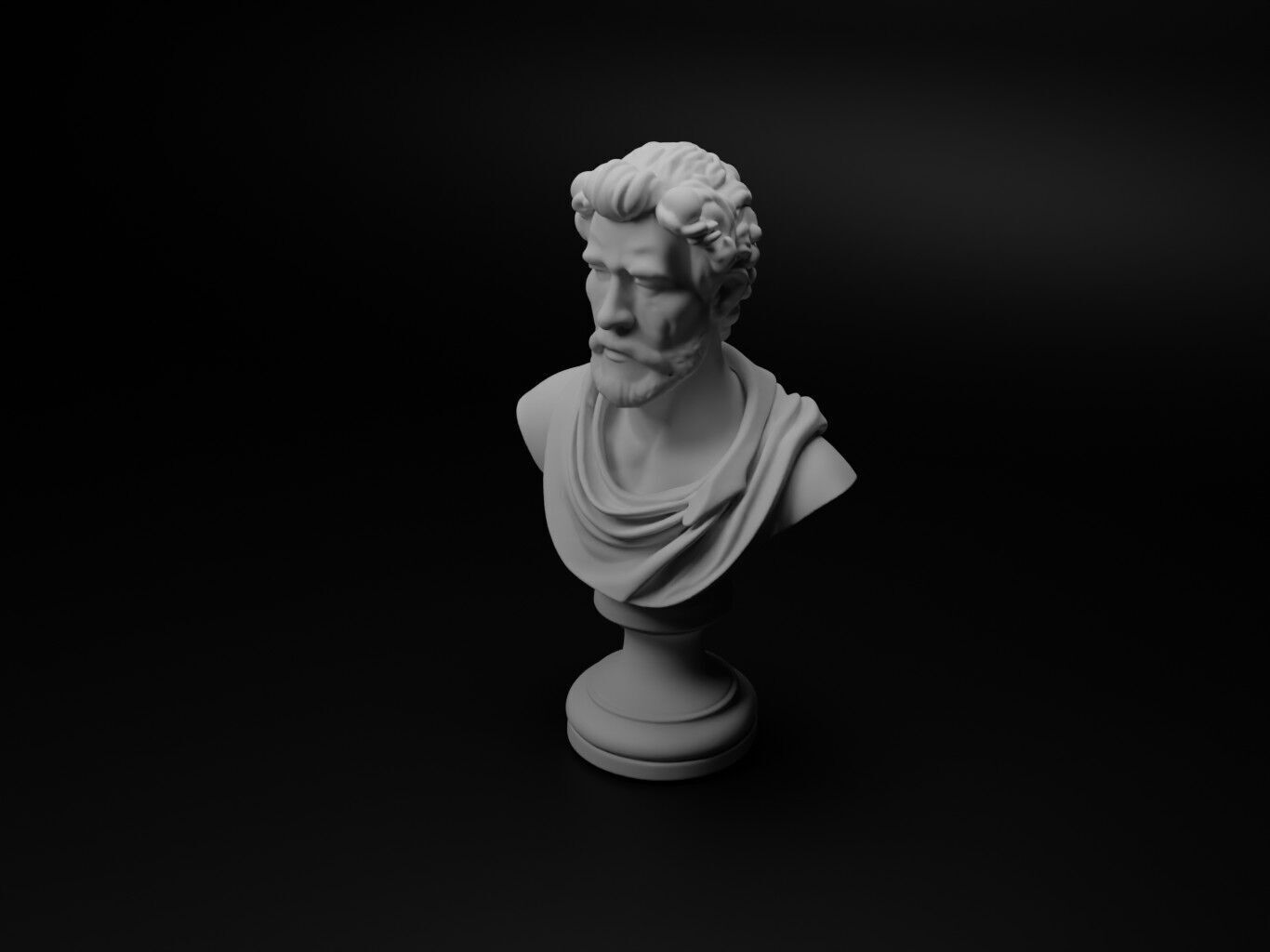 Italian Condottieri Bust Chess 3D print model_1