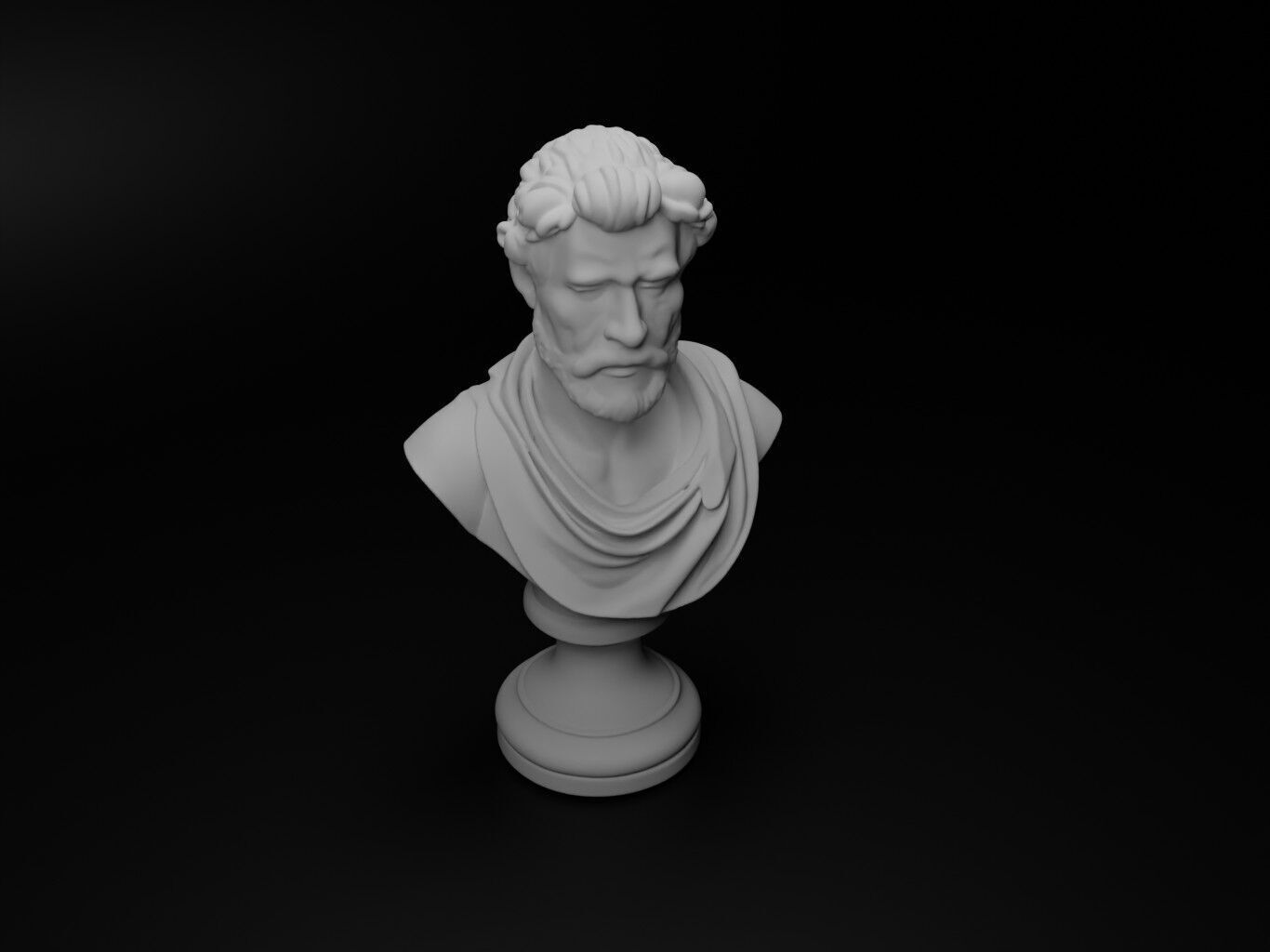 Italian Condottieri Bust Chess 3D print model_2