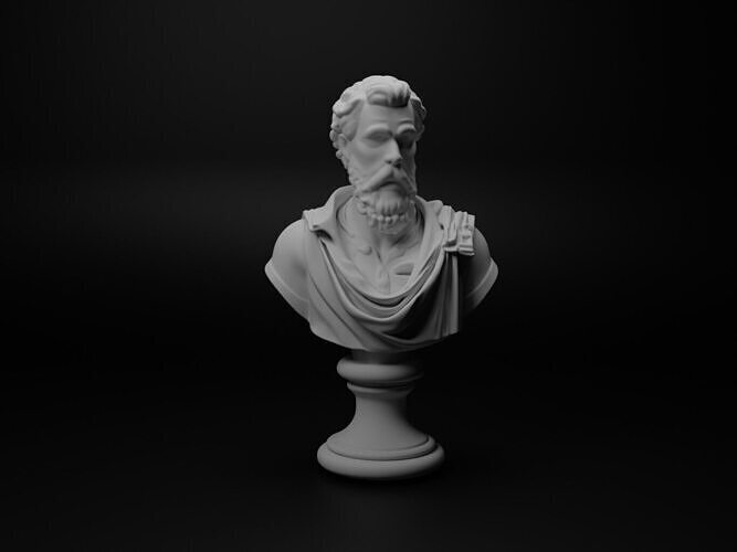 Italian Condottieri Bust Chess 3D print model