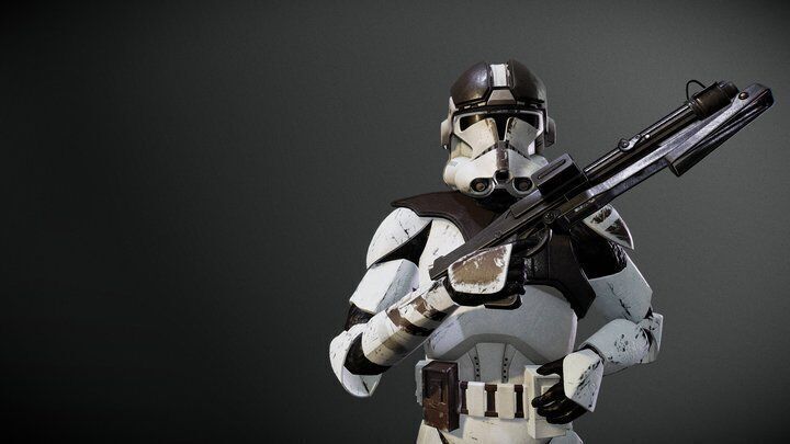 Tactical Clone Troops Camera Animation Low-poly 3D model_3