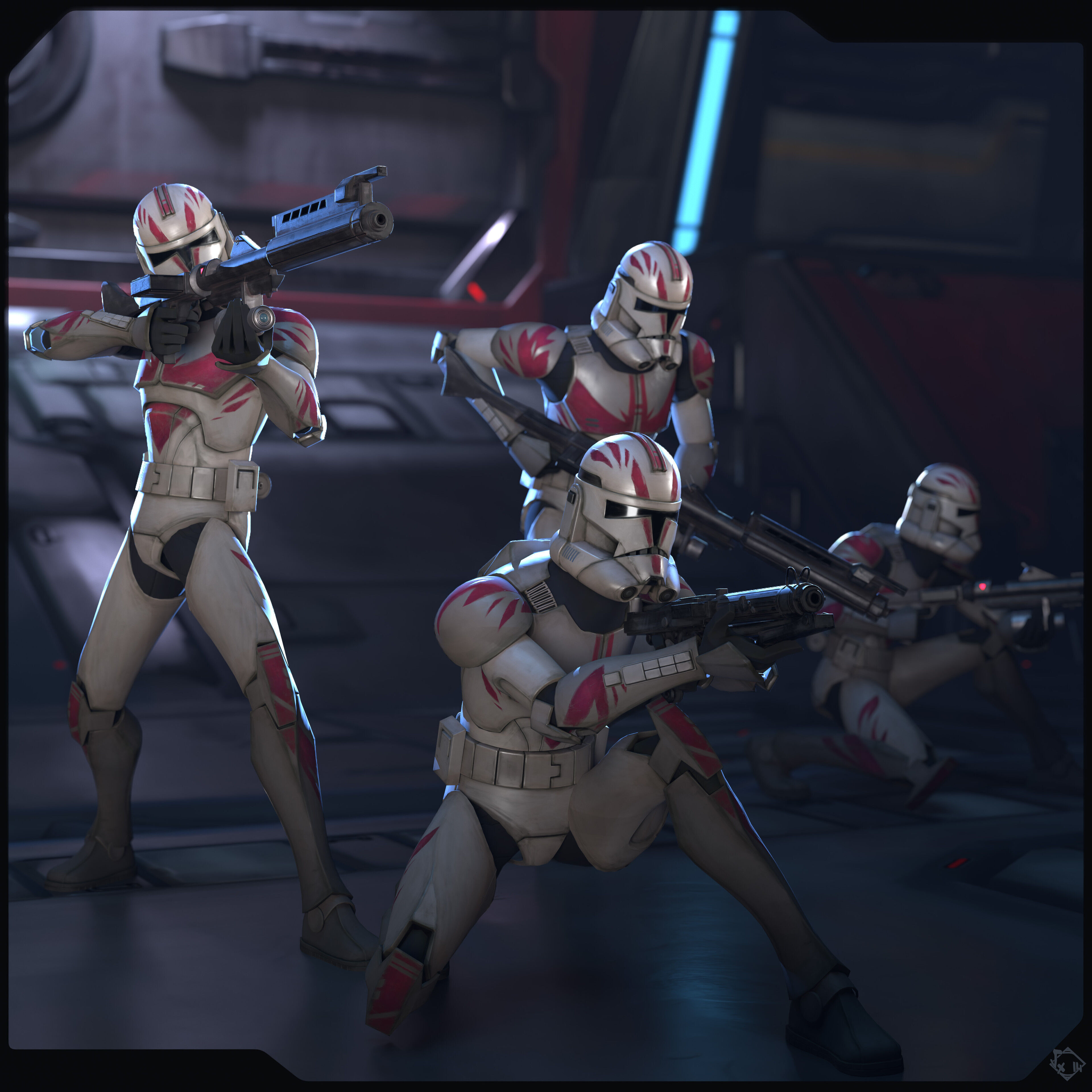 Tactical Clone Troops Camera Animation Low-poly 3D model_5