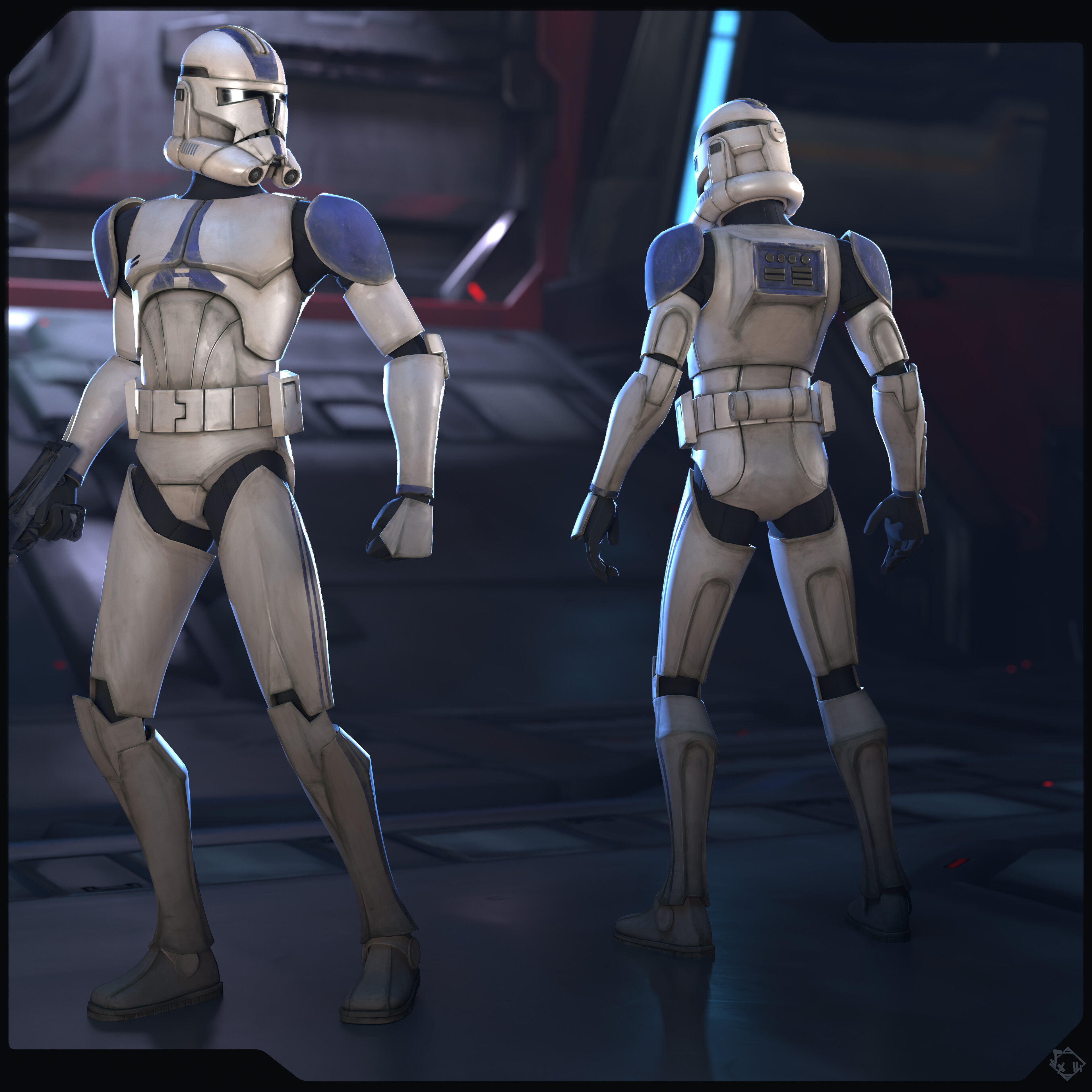 Tactical Clone Troops Camera Animation Low-poly 3D model_6