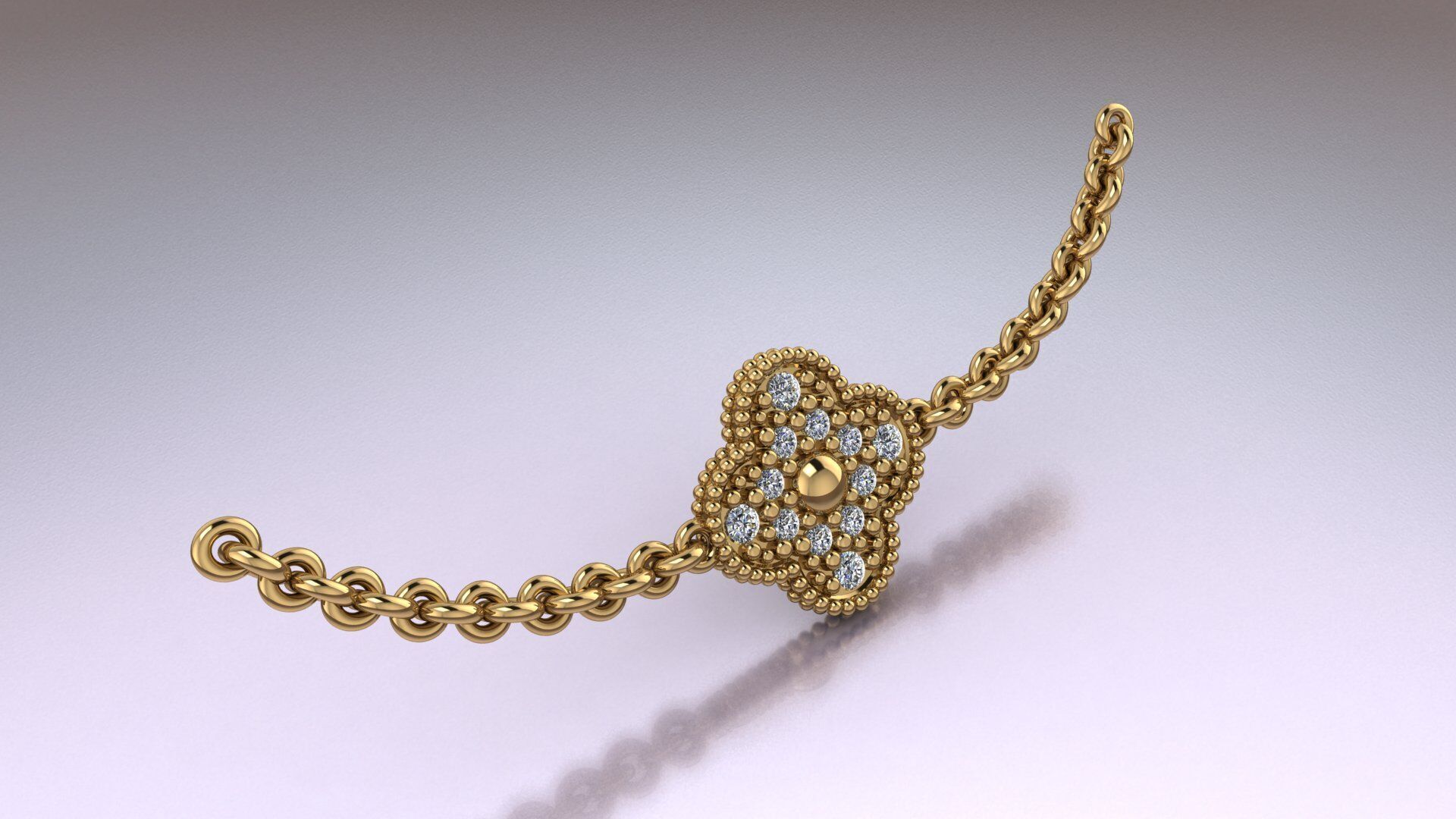 VAN CLEEF NECKLAS AND EARRING  Jewelery 3D printed model 3D print model_1