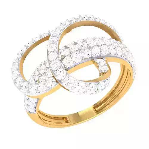 Printable 3D jewelry model of Lady diamond ring 