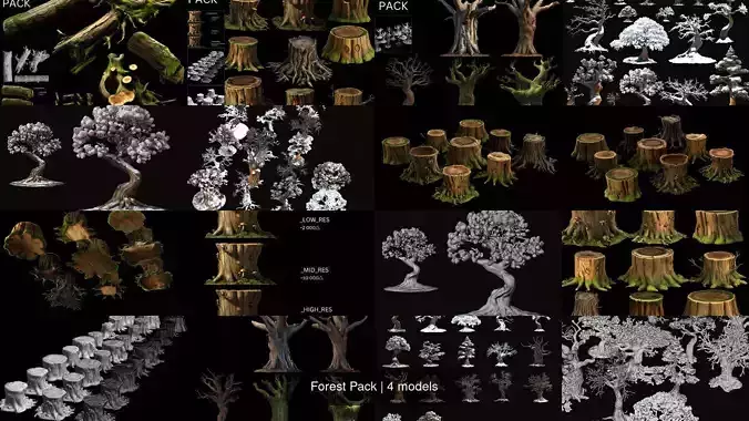 Forest Pack 3D Model Collection