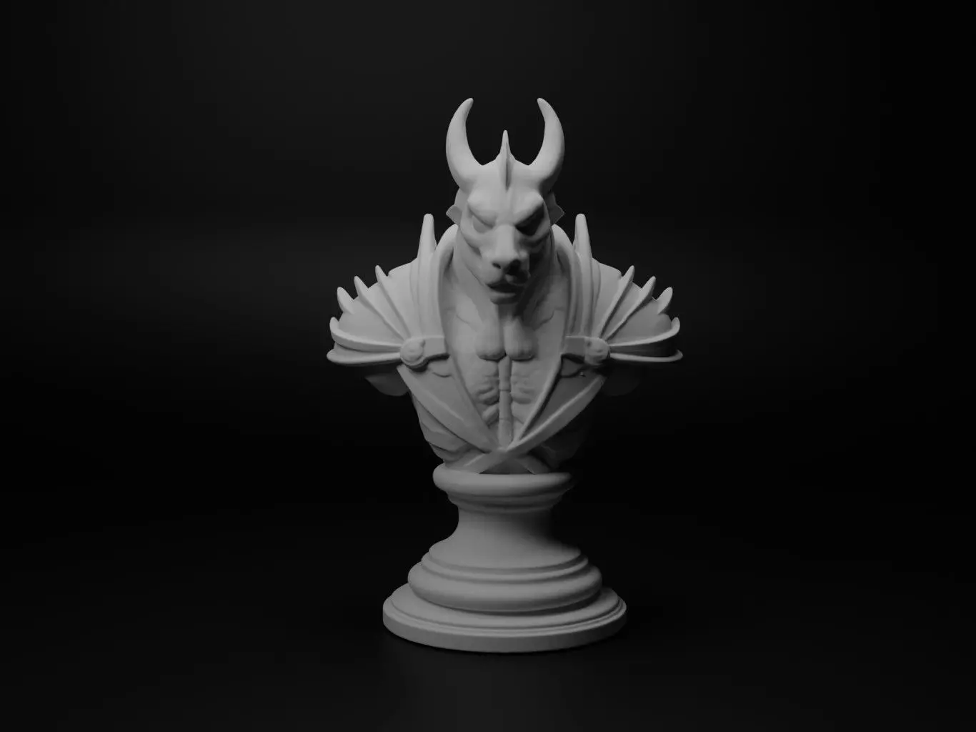 Legendary Monster Hunter Bust Chess 3D print model