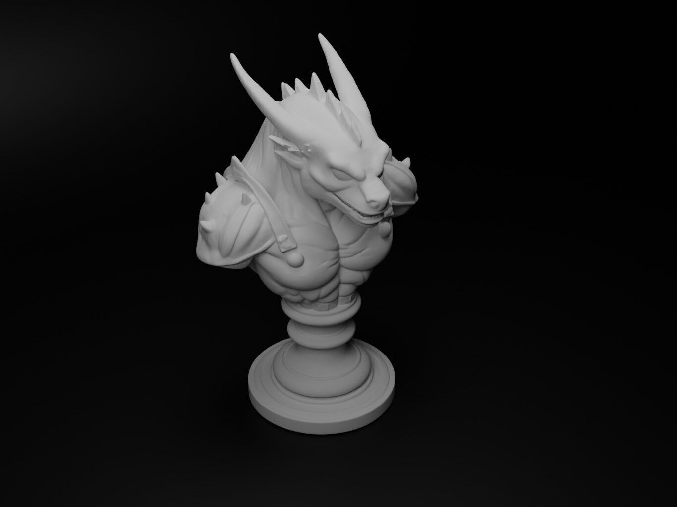 Legendary Monster Hunter Bust Chess 3D print model_2