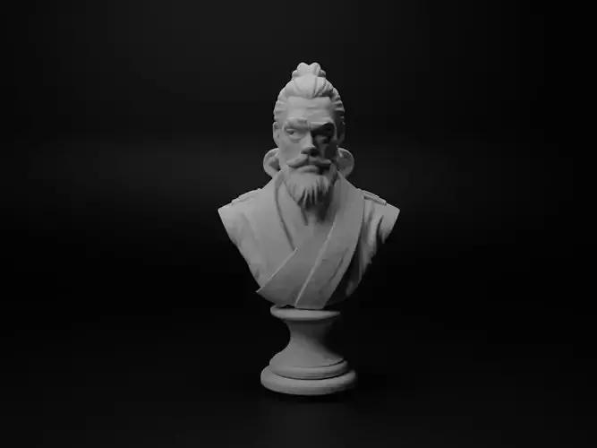Martial Arts Master Bust Chess 3D print model