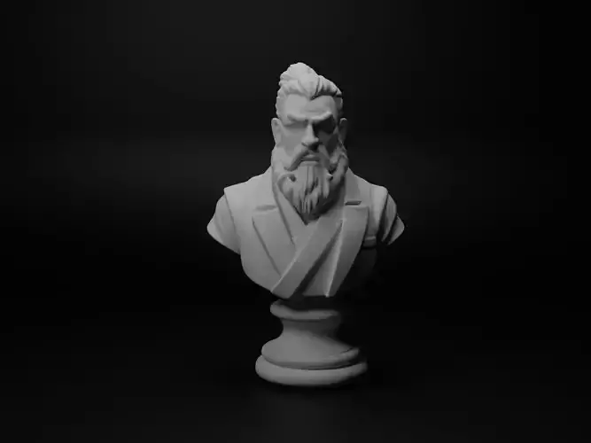Martial Arts Master Bust Chess 3D print model