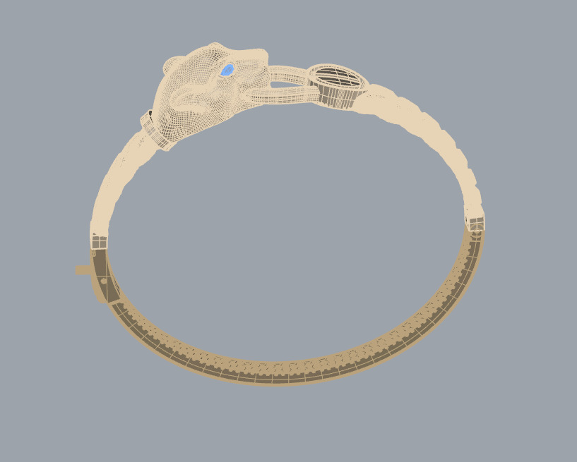 3D awesome zbrush gurmetli tiger handcuff model 3D print model_3