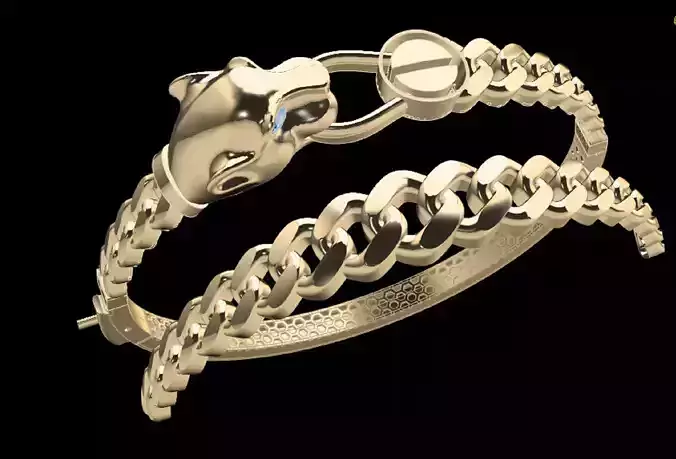 3D awesome zbrush gurmetli tiger handcuff model 3D print model