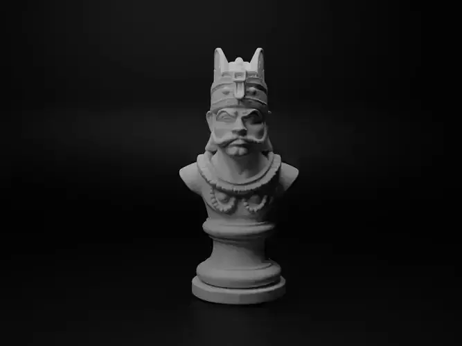 Mayan Warrior Bust Chess