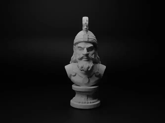 Mayan Warrior Bust Chess