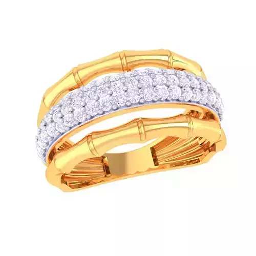 Printable 3D jewelry model of Lady diamond ring 