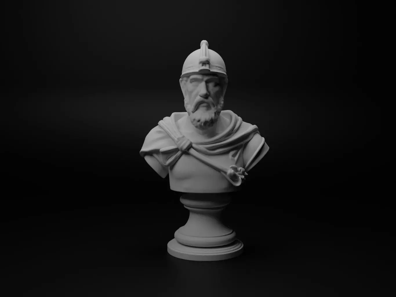 Medieval Archer Bust Chess 3D print model