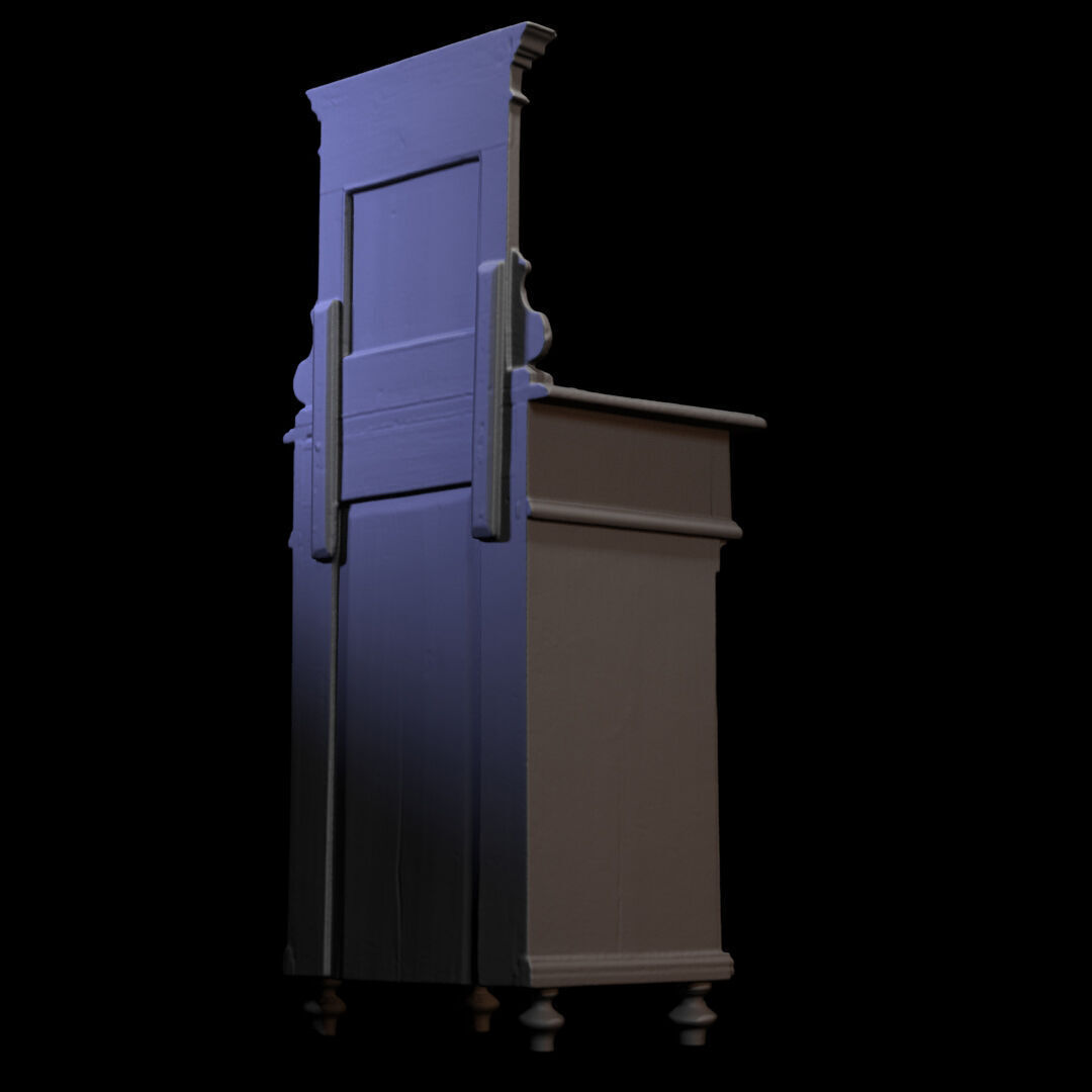 Furniture 040 wooden cabinet 3D print model_5