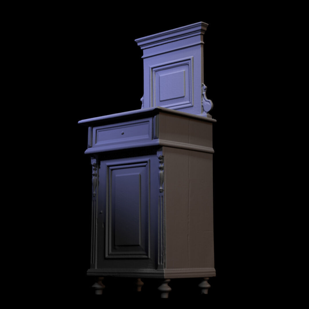 Furniture 040 wooden cabinet 3D print model_3