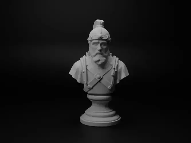 Medieval Catapult Operator Bust Chess