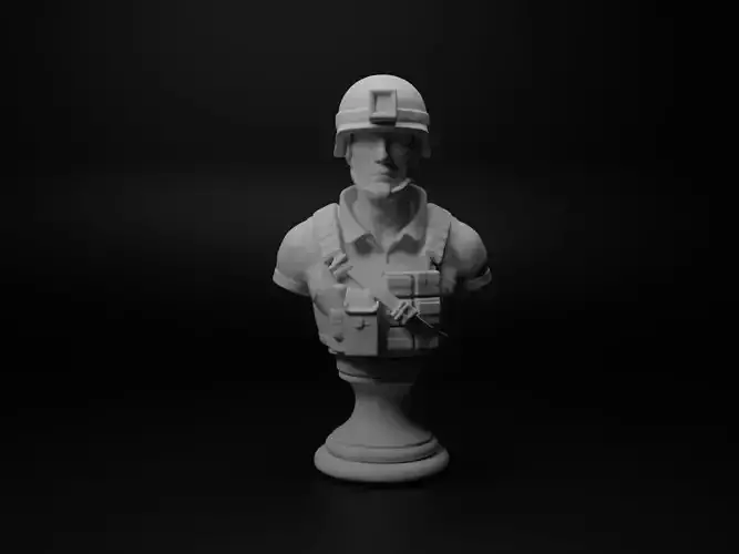 Modern Combat Soldier Bust Chess