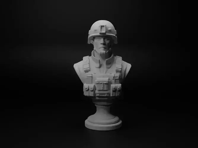 Modern Special Forces Soldier Bust Chess