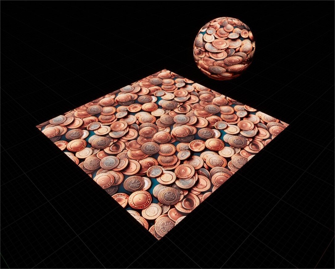 Game Ready PBR Stylized Coin Materials Pack Texture_17