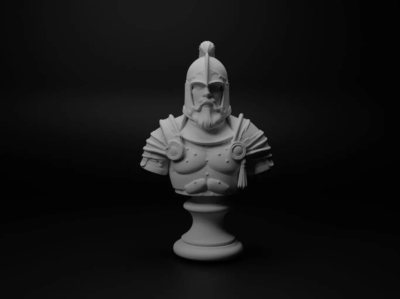 Norman Knight Bust Chess 3D print model_0