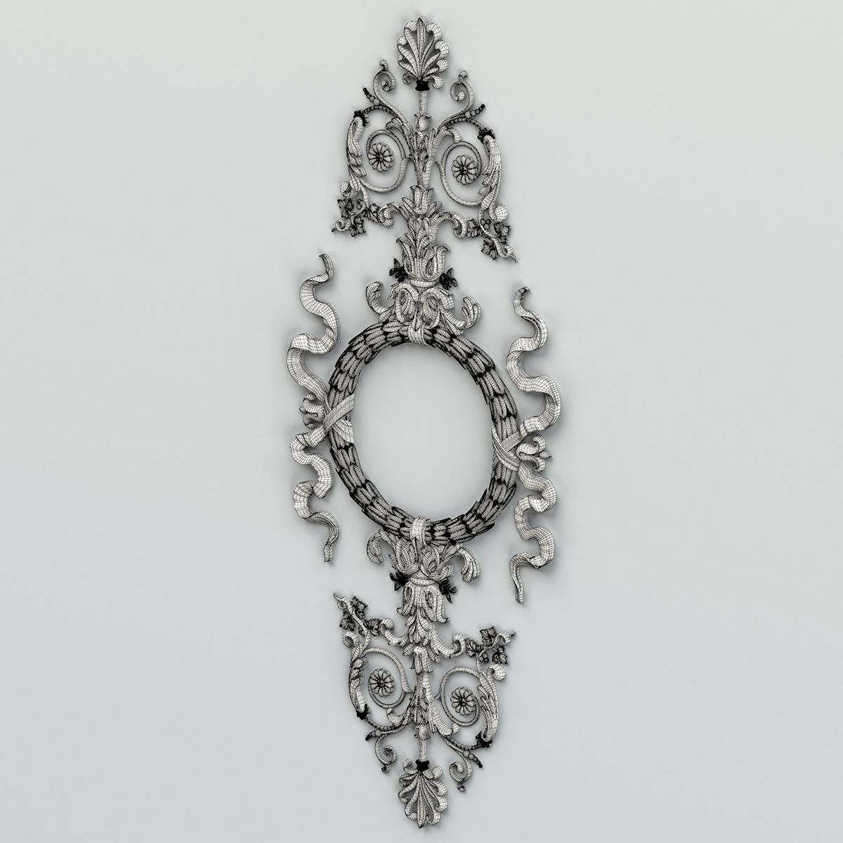 Carved decor vertical 012 3D model_7