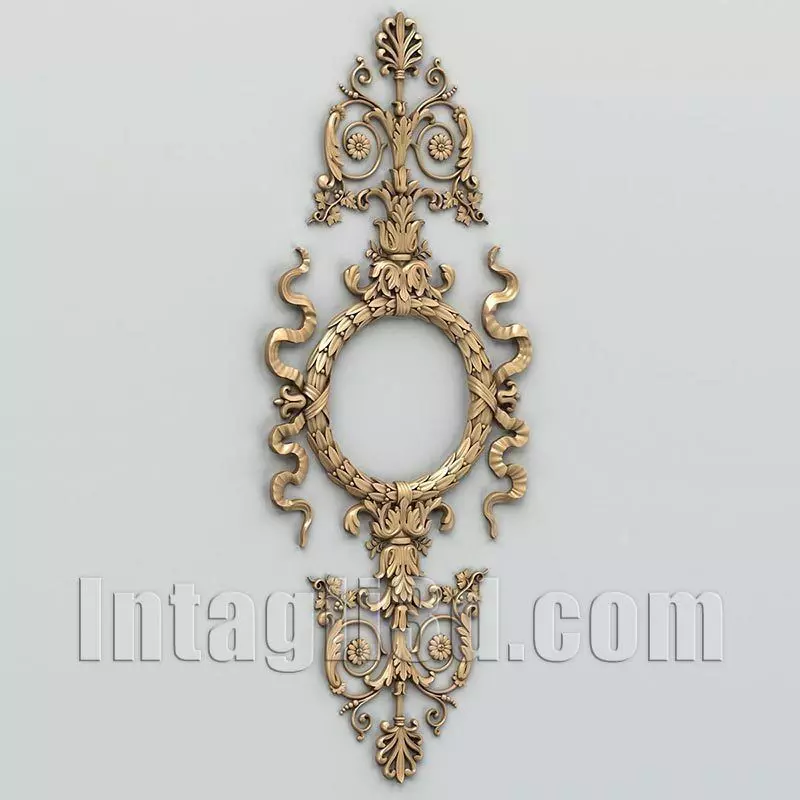Carved decor vertical 012 3D model_0