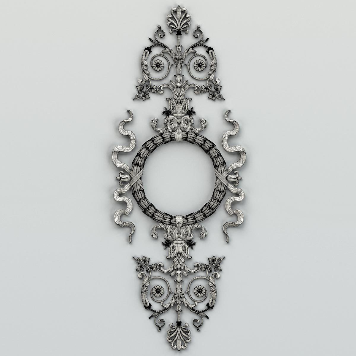Carved decor vertical 012 3D model_6