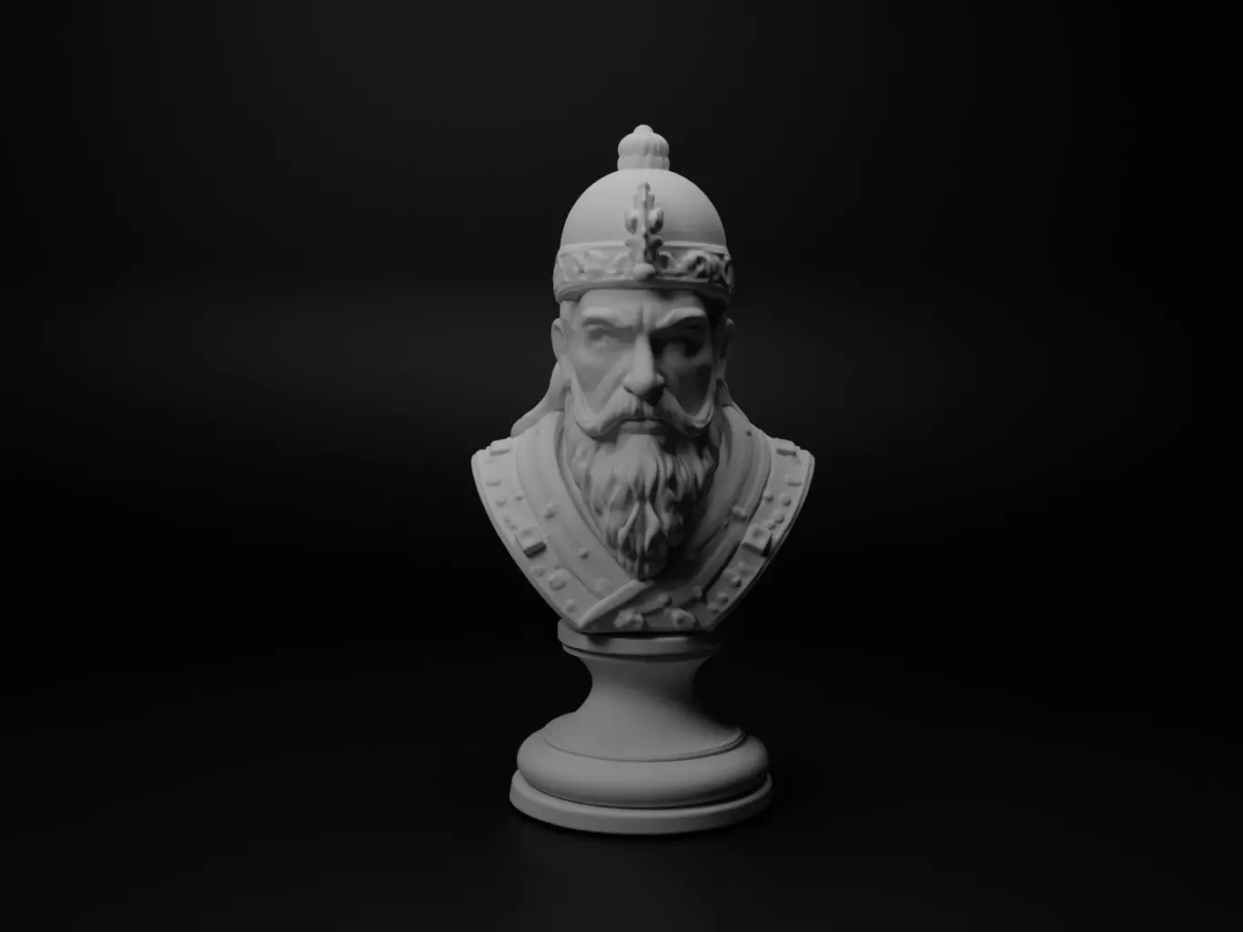 Ottoman Janissary Bust Chess 3D print model