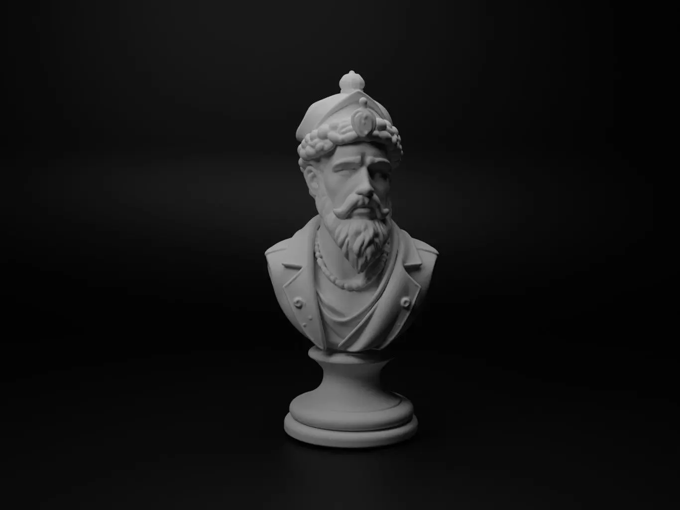 Ottoman Sipahi Bust Chess 3D print model