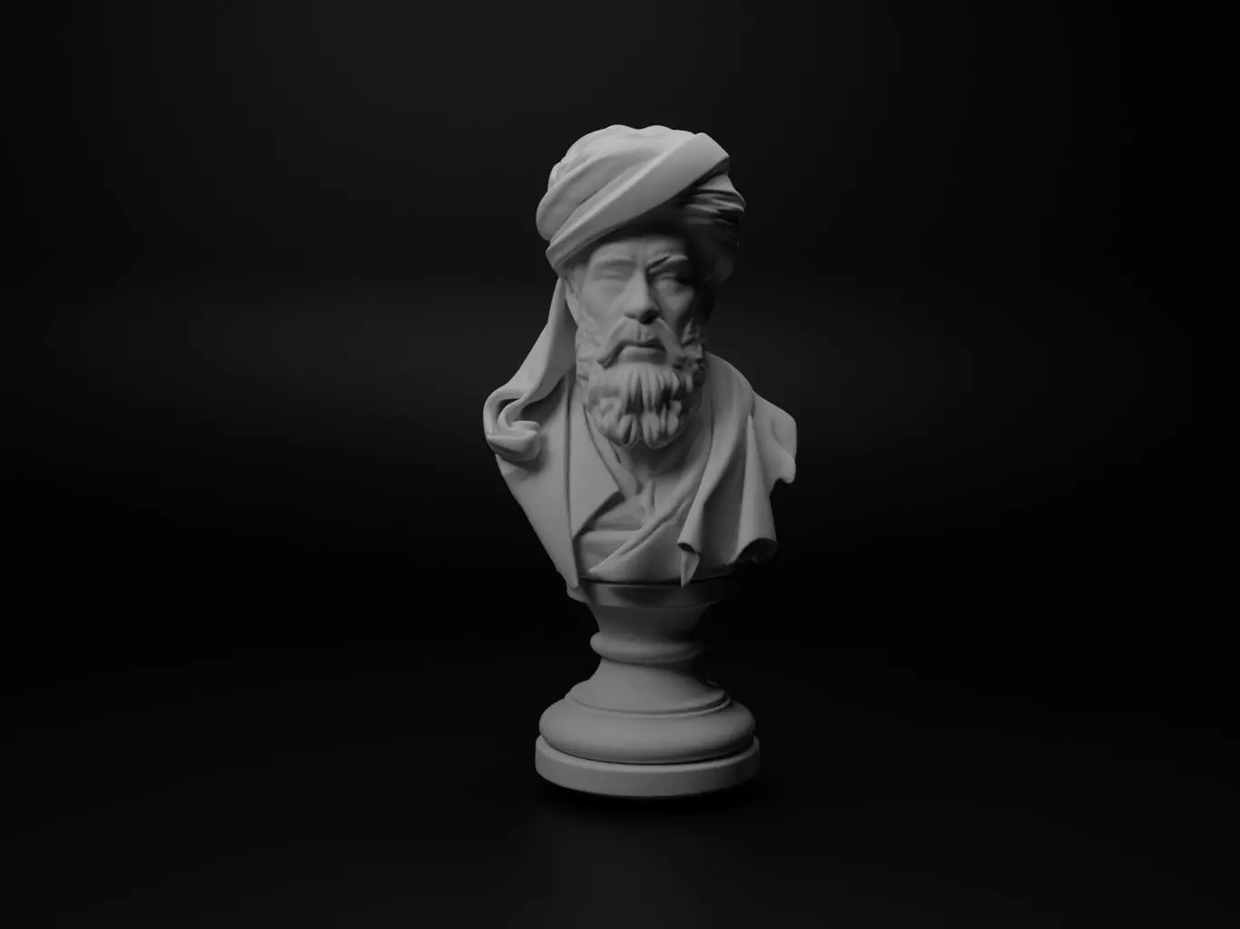 Ottoman Sipahi Bust Chess 3D print model