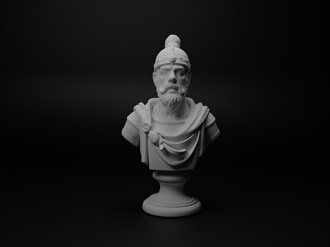 Ottoman Soldier Bust Chess 3D print model