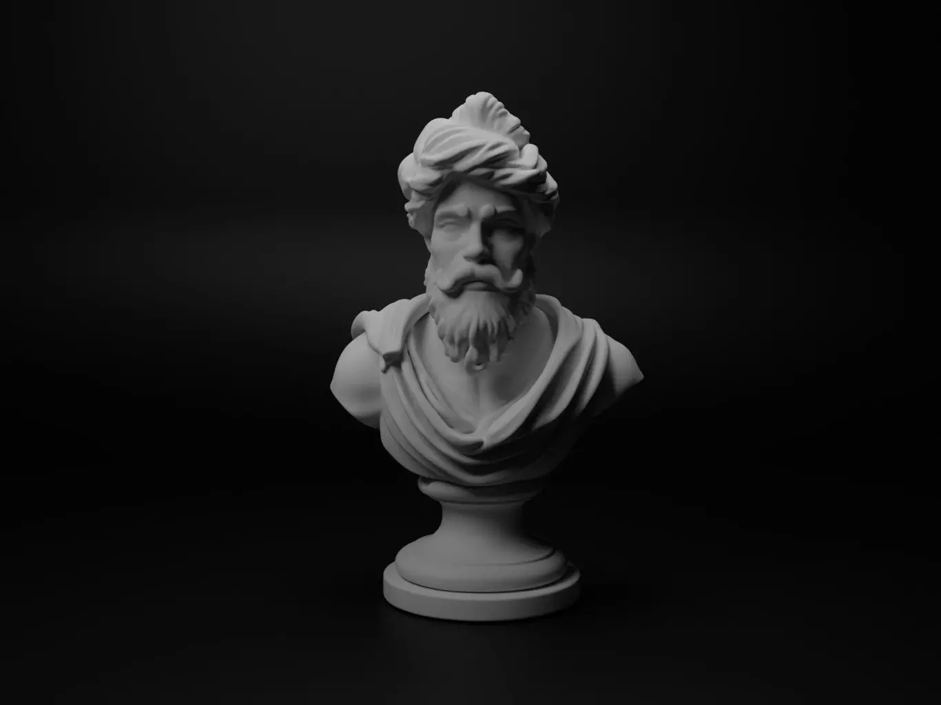 Persian Immortal Bust Chess 3D print model_0