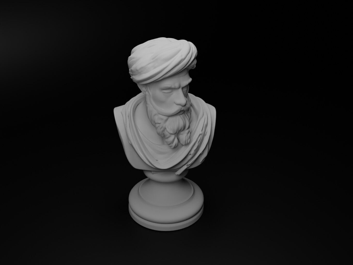 Persian Immortal Bust Chess 3D print model_2