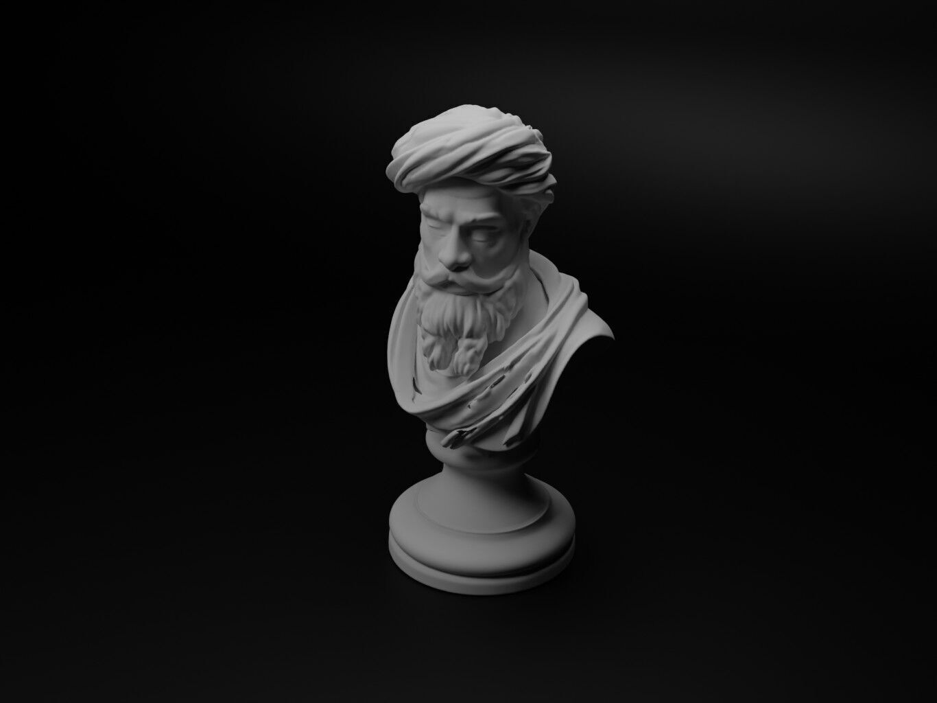 Persian Immortal Bust Chess 3D print model_1