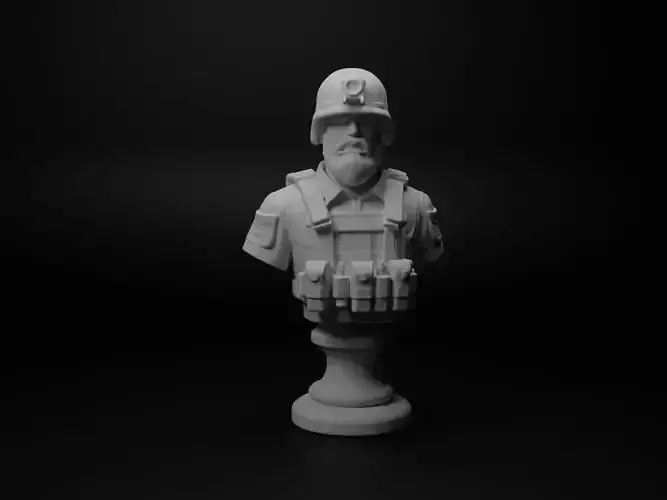 Recon Soldier Bust Chess