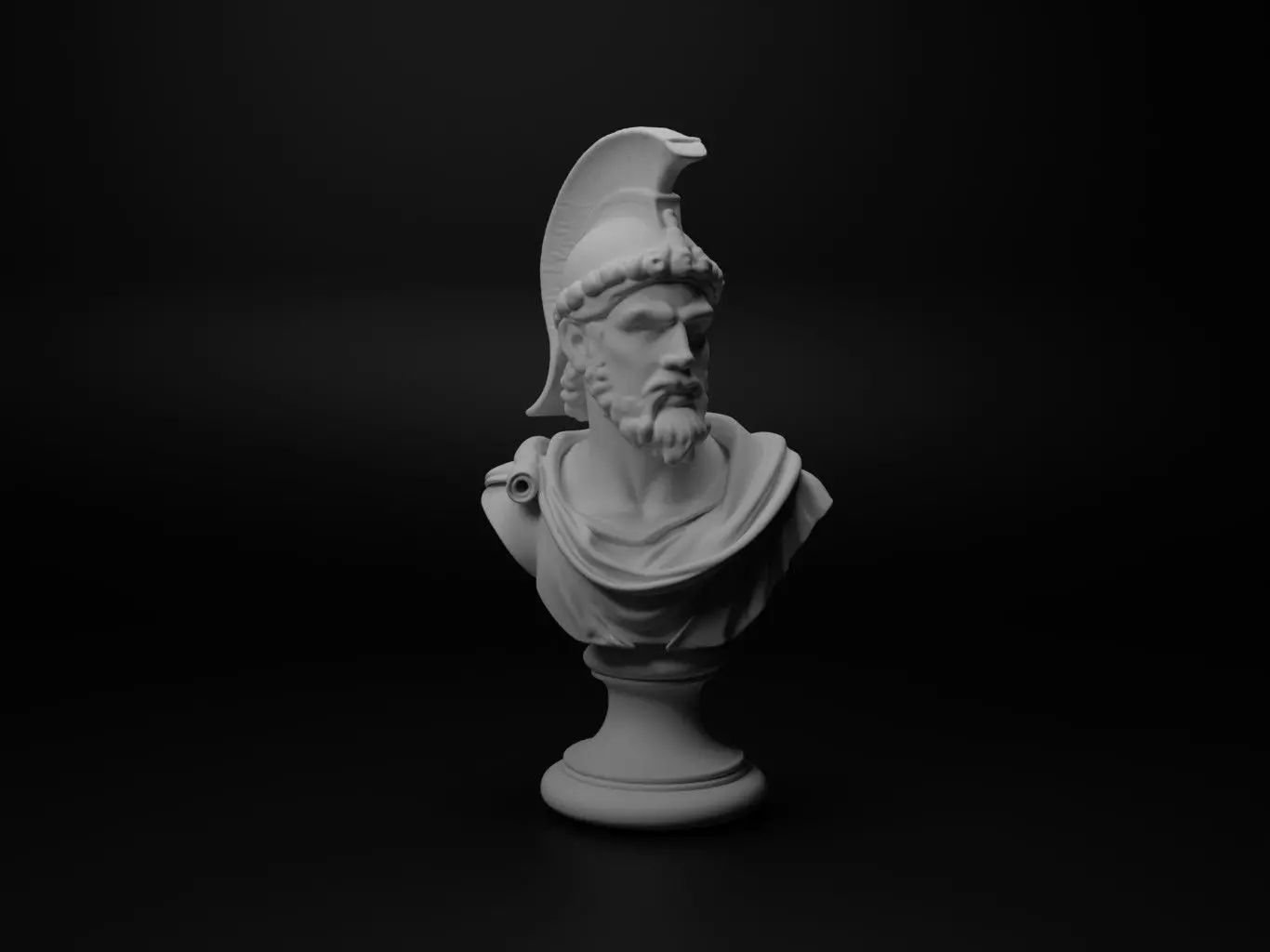 Roman Legionary Bust Chess 3D print model_0