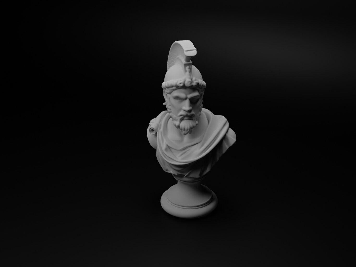 Roman Legionary Bust Chess 3D print model_1