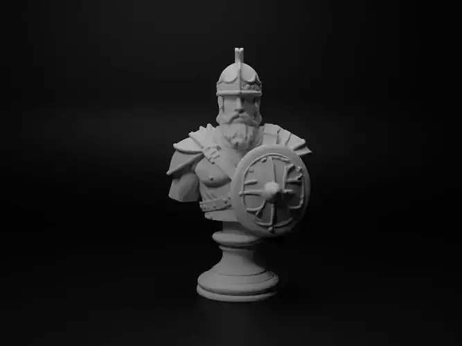 Shield Warrior Bust Chess