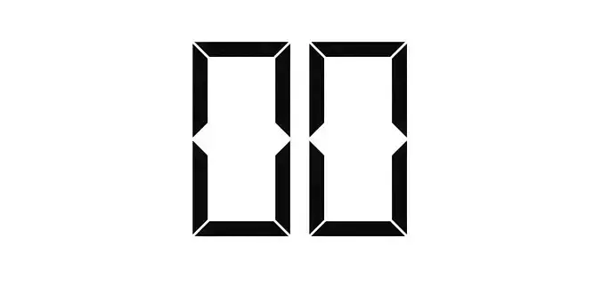 3D digits geometric letter e 3D model