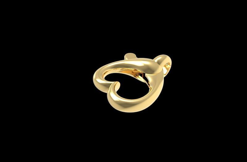 Heart Clasp for Chain 3D print model_4