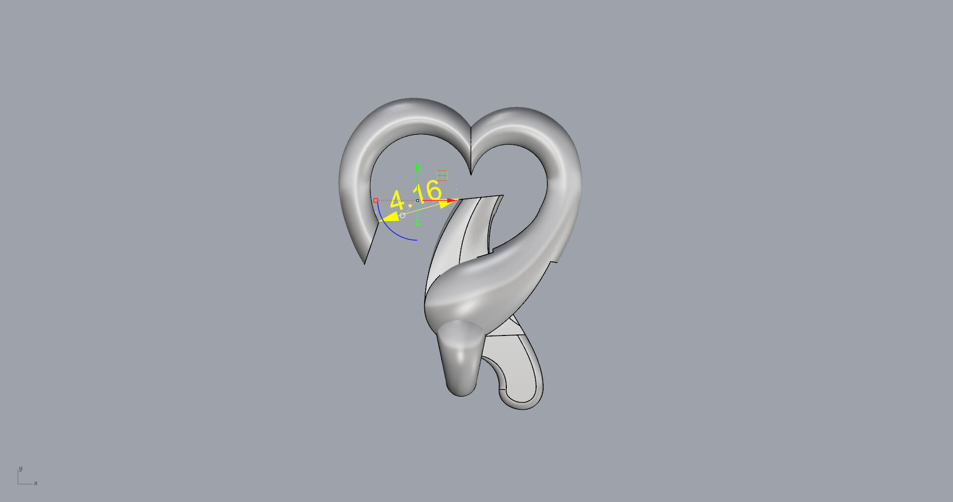 Heart Clasp for Chain 3D print model_18