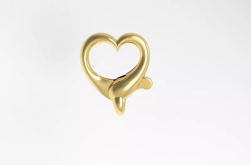 Heart Clasp for Chain 3D print model_0